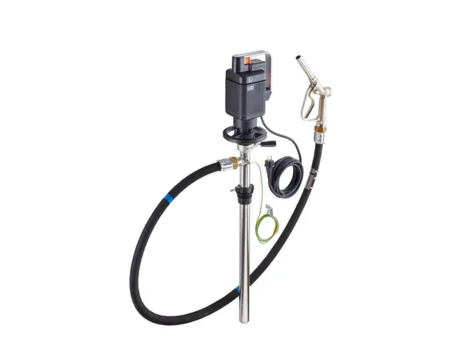 Vatpomp Set Oplosmiddelen Niro Dompeldiepte 1000mm Restlediging Slang