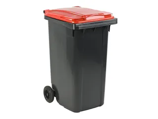Mini-container 240 Liter Grijs Rood - 1