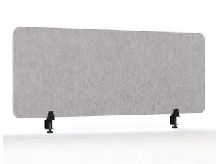 Akoestisch PET-vilt scheidingsscherm bureau lichtgrijs 60x160cm - 1