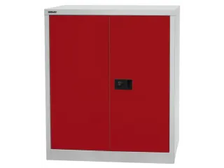 kantoorkast openslaande deuren HxBxD 1000x914x400mm Stalen Grijs Rood - 3