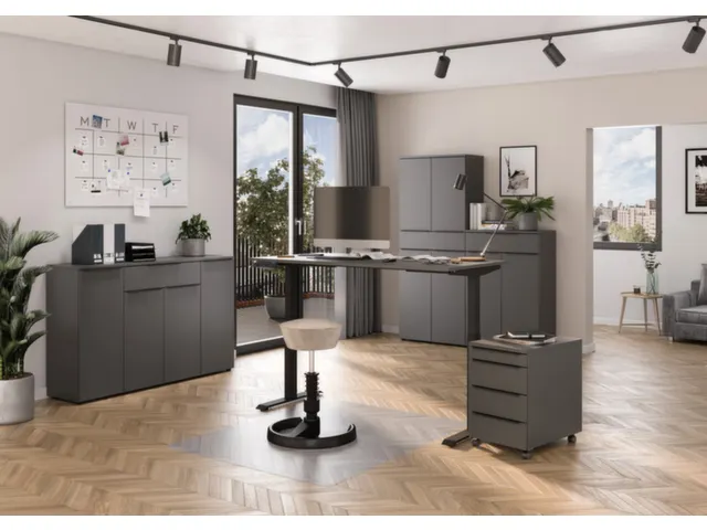 Bureau à hauteur réglable élec.,HxlxP 720-1200x1600x800mm