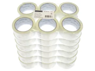 Verpakkingstape Raadhuis PP 48mmx66m transparant low noise doos a 36 r - 2