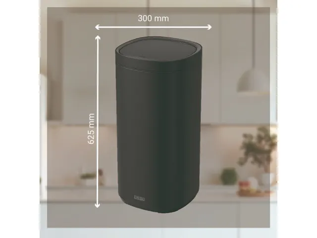Afvalbak Desq 6130.09 Touch 30 liter RVS zwart