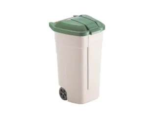 Afvalbak Voor Buiten 100 Liter Groen Beige - 1