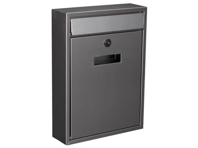 Brievenbus Ibiza Inox Grijs met naamplaatje incl. 2 sleutels 36x26x8cm