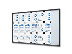 Vergrendelbaar notitiebord Indoor Slim 21xA4 Schuifdeuren Antraciet