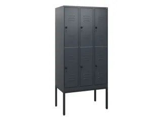 dubbeldekse locker,HxBxD 1950x900x500mm,3x2vak.,vak B 300mm - 1