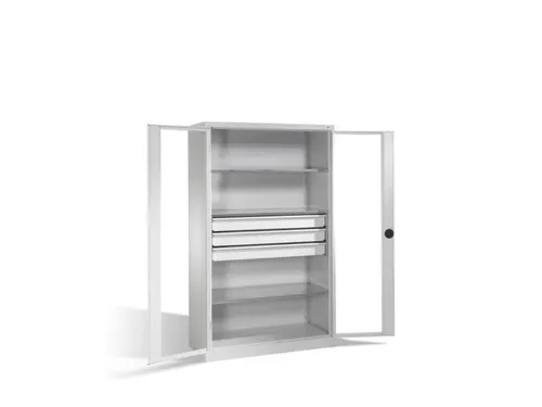 werkplaatskast HxBxD 1950x1200x500mm 3xStalen bodem 3laden slot