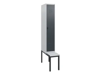 locker met bank,HxBxD 1950x300x815mm,1vak,vak B 300mm,draaigrendel - 1