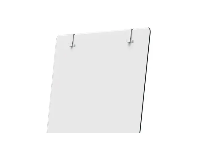 Chevalet mobile Nobo en verre blanc brillant 70x100cm