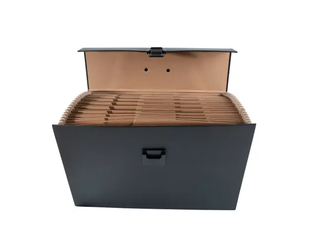 Sorteermap m/handvat 20 vak zwart