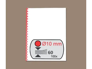 Bindrug GBC 10mm 21-rings A4 rood 100stuks - 1