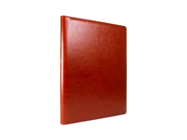 Schrijfmap Multo Hannibal A4 cognac kunstleder met schrijfblok