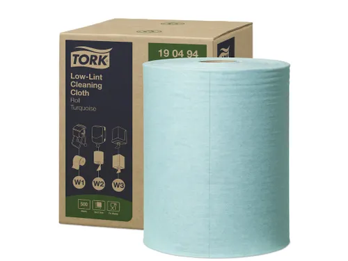Tork 190494 Low-Lint Combirol Reinigingsdoek W1 1-laags Turquoise