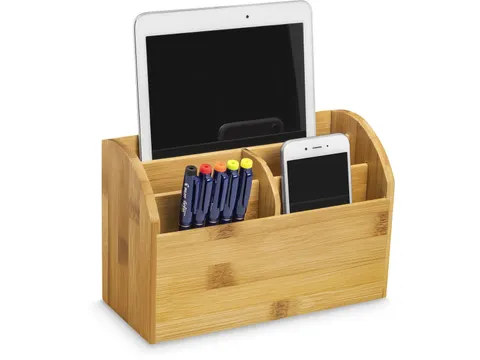 Desk Organizer Uit Bamboe, Staand, 5 Vakken