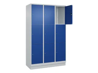 lockerkast,HxBxD 1950x1200x500mm,3x3vakken,vak B 400mm,cil.-slot - 1