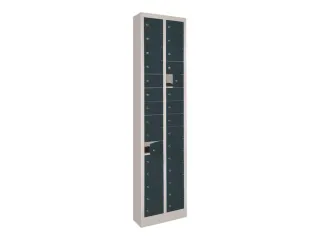 lockerkast,HxBxD 1950x460x200mm,2x15vakken,RAL7035,front RAL7016 - 3