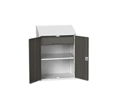 lessenaarkast 1130x800x550mm legbord en lade RAL7035 + RAL7016