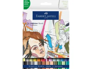Sketchmarker Faber-Castell Goldfaber etui 24 stuks op alcoholbasis - 1