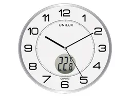 Wandklok Unilux Tempus Ø 30.5cm lichtgrijs/wit