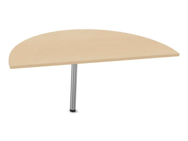 aanbouwtafel,HxBxD 740x1400x700mm,halfrond,NE-esdoorn