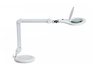 Loeplamp LED MAULmakro Wit met voet - 1