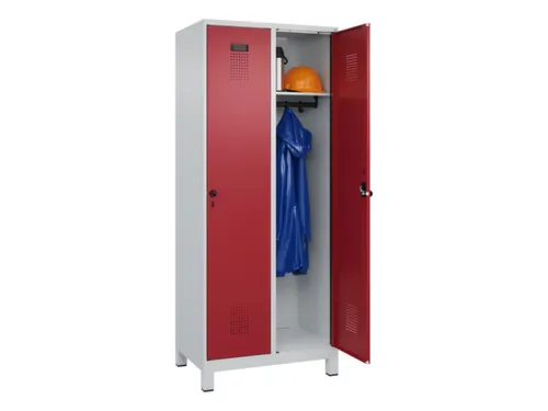 locker,HxBxD 1950x800x500mm,2vak,vak B 400mm,draaigrendel,voeten