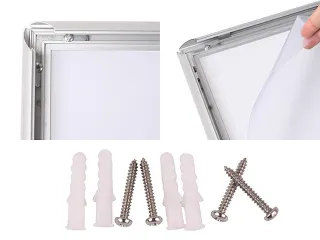 Kliklijst Seco A4 25mm aluminium frame, anti- glans PVC voorkant - 5