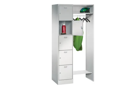 personeelsgarderobe cil.slot 1950x850x500mm 1x5 vakken 400mm RAL7035
