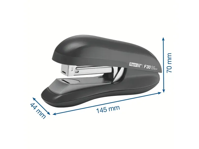 Nietmachine Rapid F30 Flat Clinch 30vel 24/6 zwart