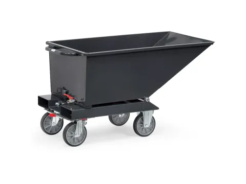 Afvalbakken 4701a 750kg Ral7016 Aftapkraan