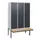 locker met bank,HxBxD 1950x1200x815mm,3vak,vak B 400mm,draaigrendel