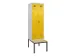 locker met bank,voor scheiding van kleding,HxBxD 2120x600x815mm,2vak