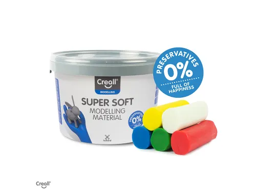 Klei Creall supersoft rood/blauw/groen/geel/wit 1750gram