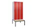 locker voor scheiding van kleding,HxBxD 2120x900x815mm,3vak