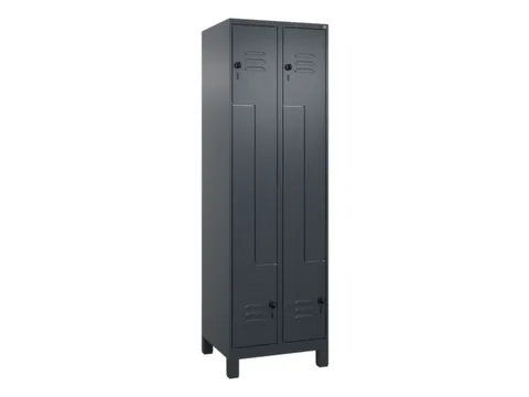 Z-garderobekast,HxBxD 1950x600x500mm,vak B 150/300mm,draaigrendel