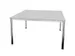 vergadertafel 74x140x140cm vierkant 4voeten verchroomd MP-lichtgrijs