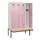 locker met bank,HxBxD 1950x1200x815mm,4vak,vak B 300mm,cilinderslot