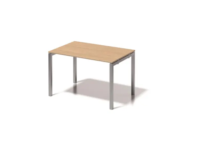 bureau HxBxD 740x1200x800mm blad esdoorn 4-voeten zilverkleurig