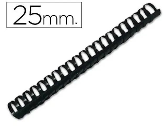 Bindrug 25Mm 21 Rings 50 Stuks Zwart