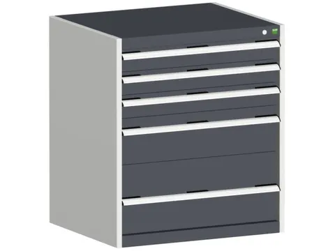 ladekast HxBxD 900x800x525mm 5laden romp RAL7035 front RAL7016