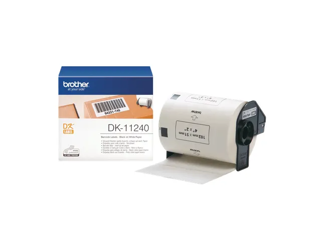 Brother DK-11240 zwart op wit voorgestanst barcode label – papier -