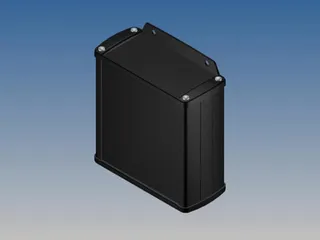 Aluminium Behuizing - Zwart - 110x105.9x45.8mm - Met Flens - 1