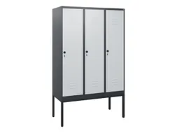 locker,HxBxD 1950x1200x500mm,3vak,vak B 400mm,draaigrendel
