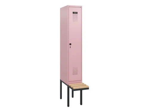 locker met bank,HxBxD 1950x300x815mm,1vak,vak B 300mm,draaigrendel
