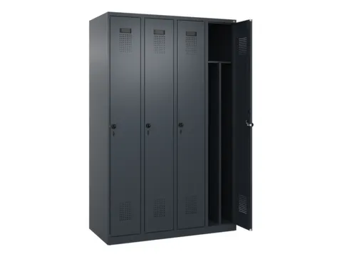 locker voor scheiding van kleding,HxBxD 1850x1200x500mm,4vak