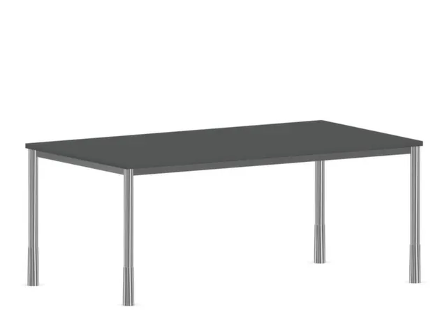 In hoogte verstelbaar bureau,HxBxD 720-840x1800x1000mm,MS-donkergrijs