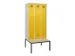 locker met bank,voor scheiding van kleding,HxBxD 2120x900x815mm,3vak