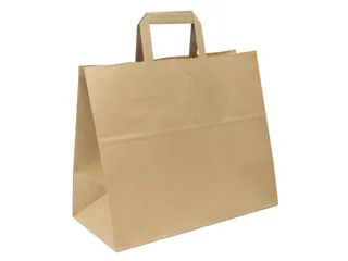 Papieren zak Kraft met Handvat 32x26cm 80 Gram 250 Stuks - 1