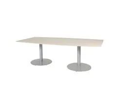 Linesto Vergadertafel Vaste Hoogte 240x120 Ton Robson Eiken 25mm Alu